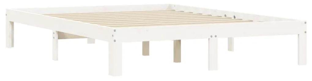 Giroletto bianco 135x190 cm legno massello di pino 4ft6 double