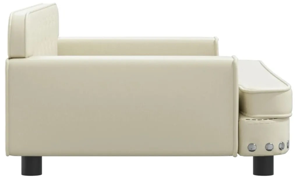 Divano per bambini crema 90x53x30 cm in similpelle