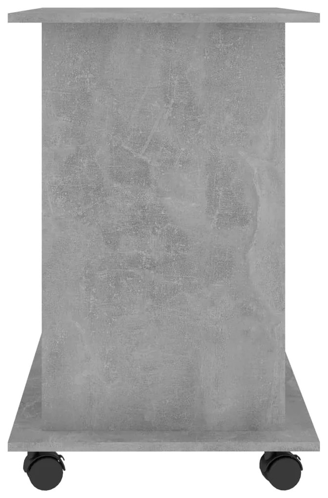 Scrivania per computer grigio cemento 80x50x75 cm in truciolato