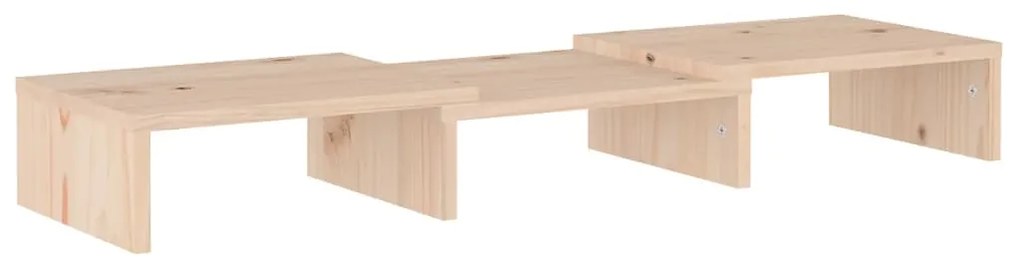 Supporto per monitor 60x24x10,5 cm in legno massello di pino