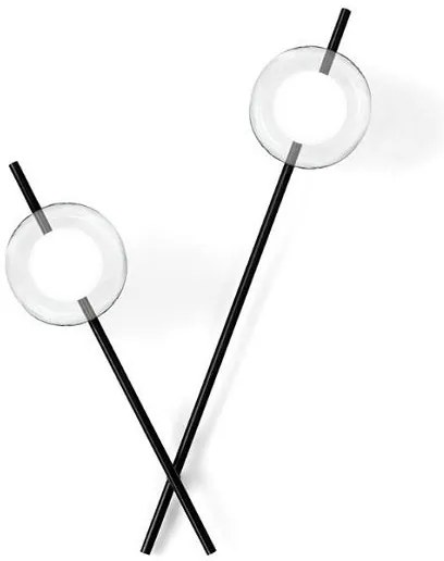Mikado parete/soffitto 2 luci vetro cosmo