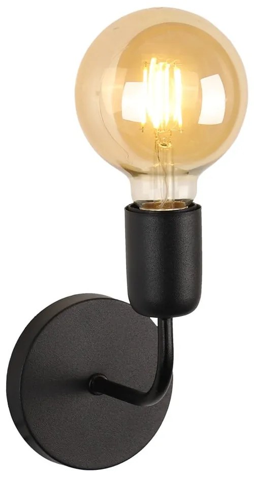 Lampada da parete in metallo nero Mosso - Squid Lighting