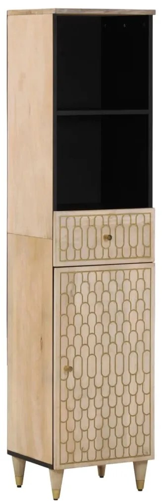 Mobile Da Bagno 38x33x160 Cm İn Legno Massello Di Mango /