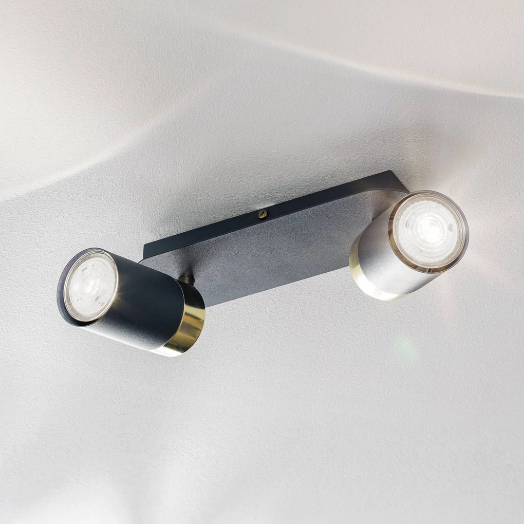 Eko-Light Faretto da soffitto Joker, 2 luci, blu-oro