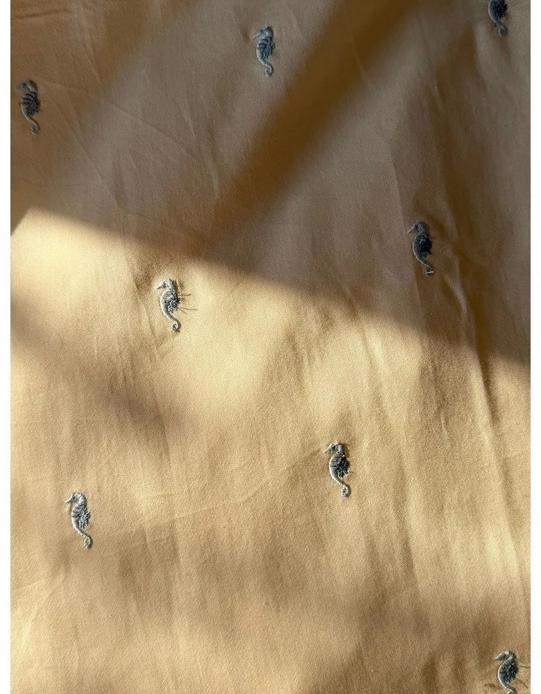 Set copripiumino e federa da bambini giallo chiaro in cotone organico per culla 70x100 cm Sea Garden – Cam Cam Copenhagen