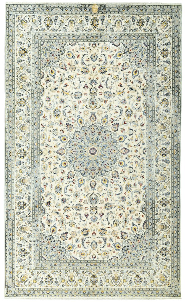 Kashan Tappeto 330 x 200 Beige (Iran) Annodato A Mano