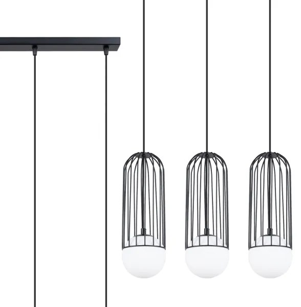 Sollux SL.1334 - Lampadario a sospensione con filo BRINA 3xG9/8W/230V nero