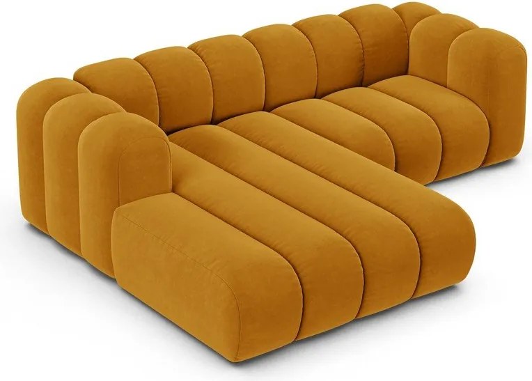 Divano angolare giallo ad angolo sinistro Lupine - Micadoni Home