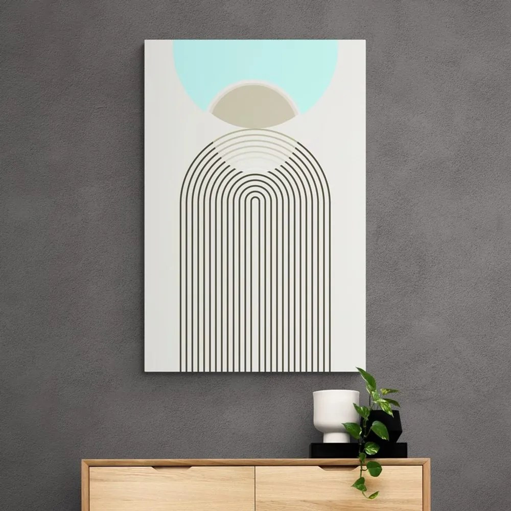 Quadro su tela – Arcobaleno del futuro Mid-Century