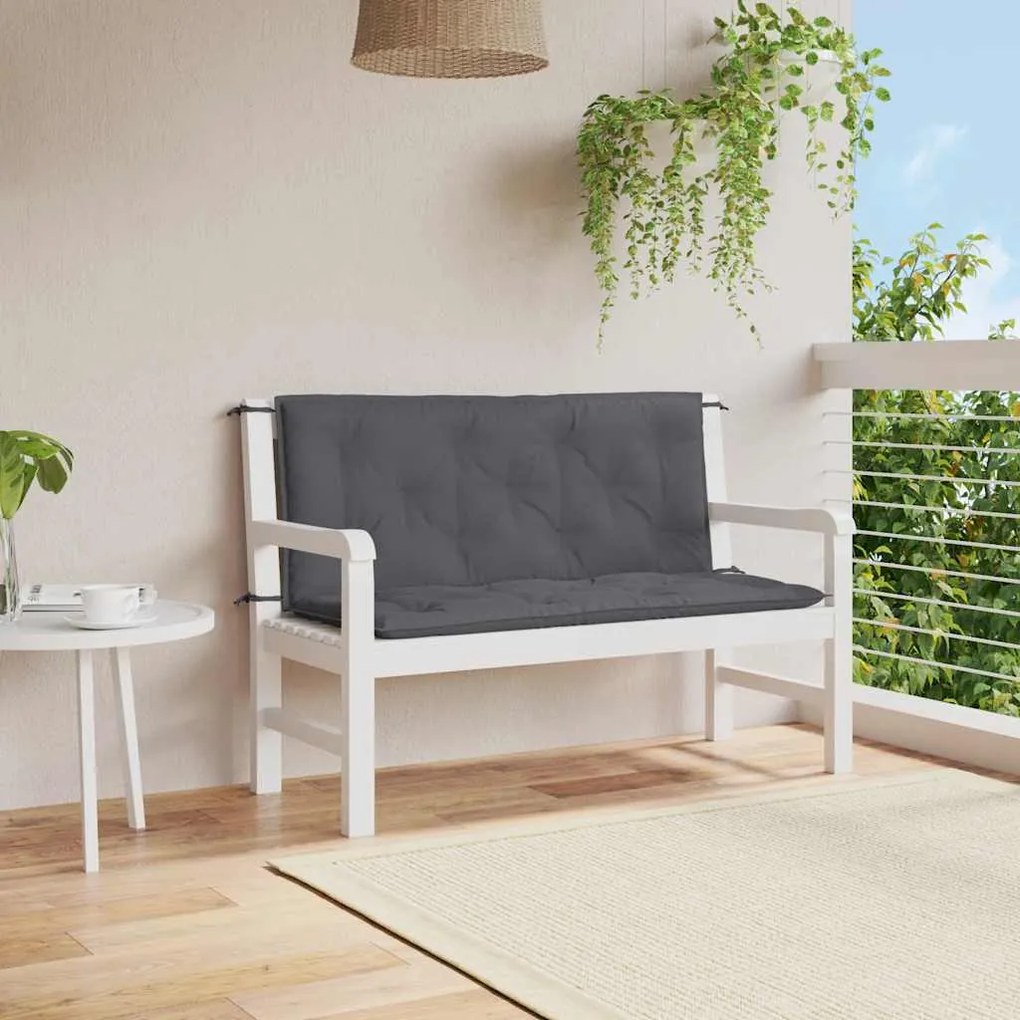 Cuscino Per Panca Antracite 120x(50+50)x7cm İn Tessuto Oxford /