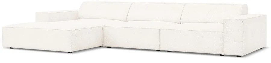 Divano angolare beige in tessuto bouclé (angolo sinistro) Jodie - Micadoni Home