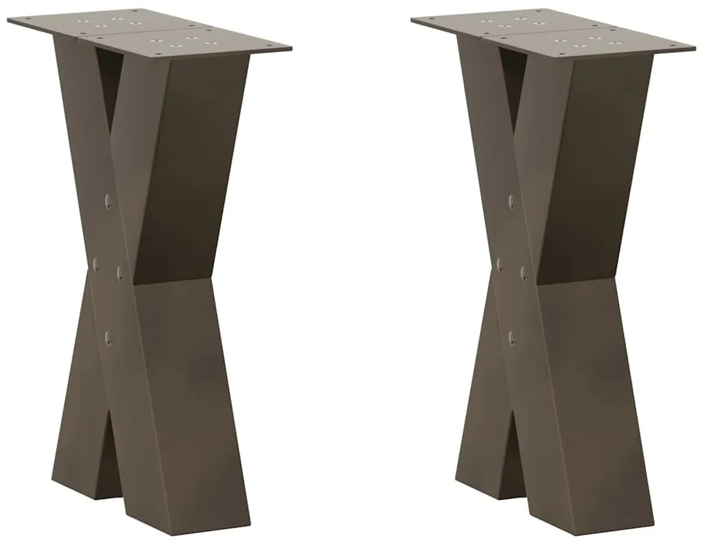 Gambe Tavolino Caffè A X 2 Pz Naturale 38x(42-43) Cm Acciaio /