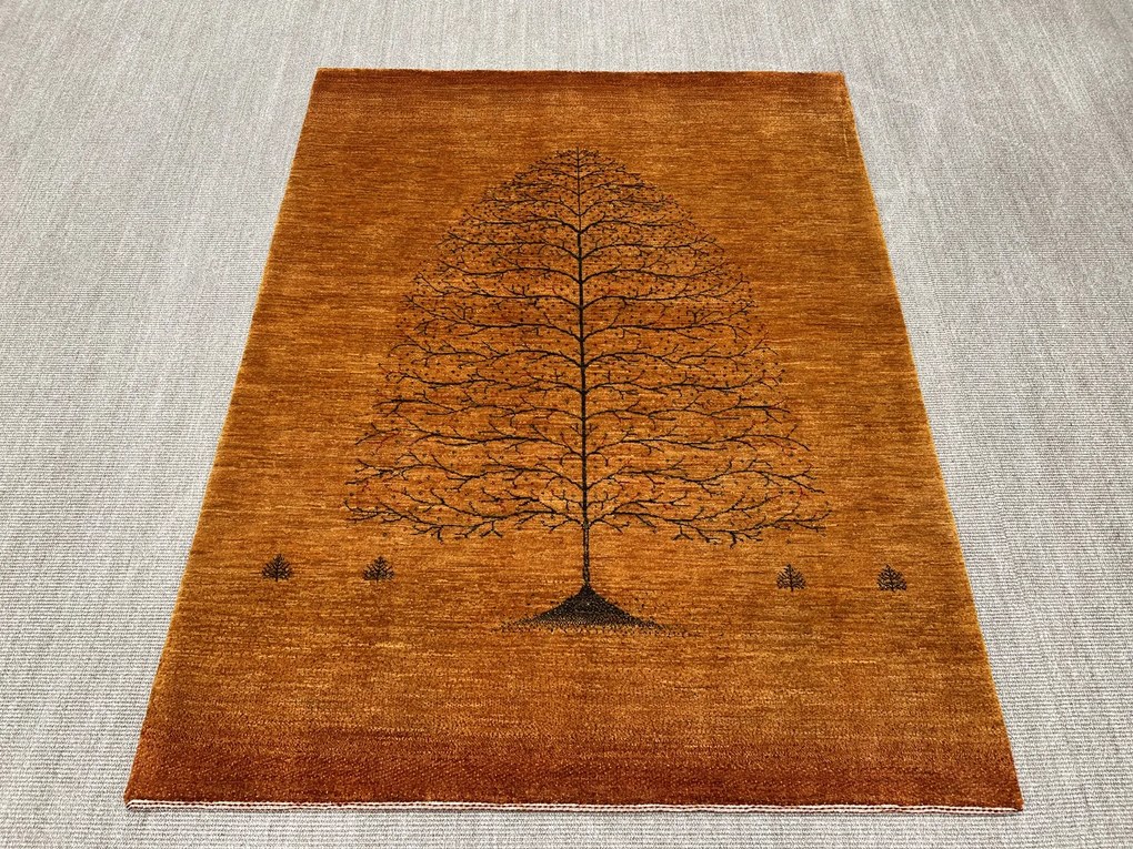 Loribaft Tappeto 150 x 200 Giallo (Iran) Annodato A Mano