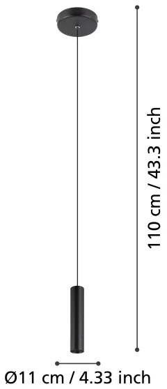 Eglo 900926 - Lampadario LED a sospensione con filo ALMUDAINA LED/5W/230V