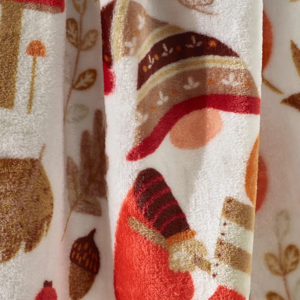 Coperta arancione e marrone in micropile 130x170 cm Woodland Gonks – Catherine Lansfield