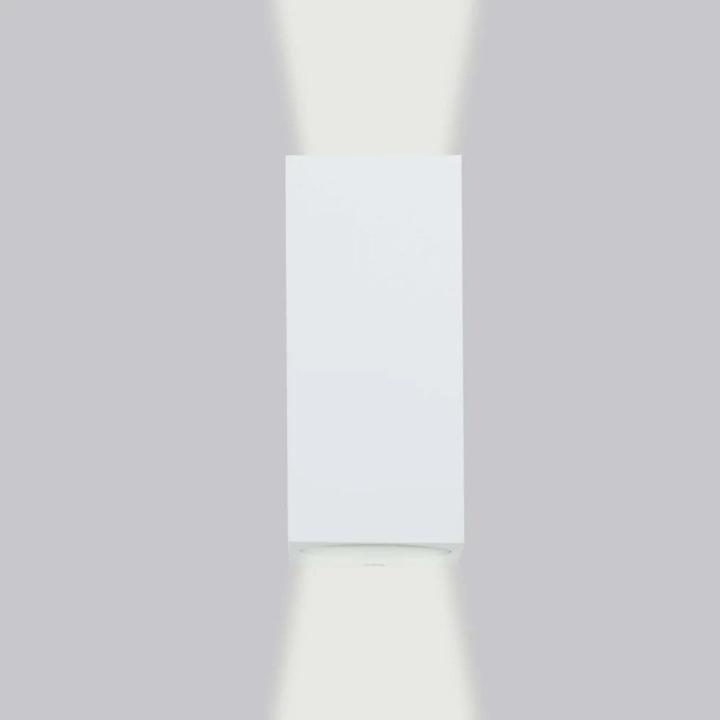 Applique Rettangolare Bidirezionale IP65 - GU10 Bianco