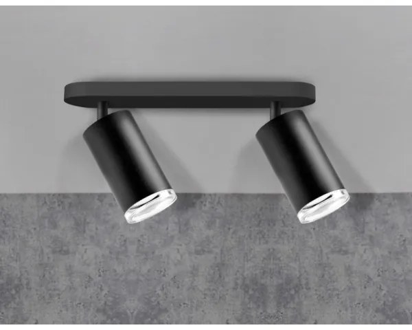 LED RGBW dimmerabile faretto da bagno TURYN 2xGU10/4,8W/230V IP44 nero