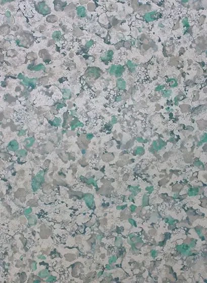 Tapete Ebru von Osborne & Little - Jade/ Metallic Gilver