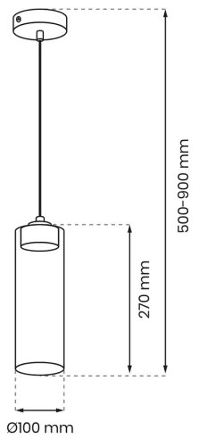 Lampadario a sospensione con filo CLARISSA 1xGX53/12W/230V nero