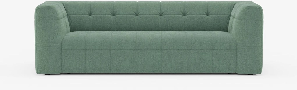 Mosaic Divano 3 e 4 posti modulare in bouclé: capitonné e design in tessuto smacchiabile T21