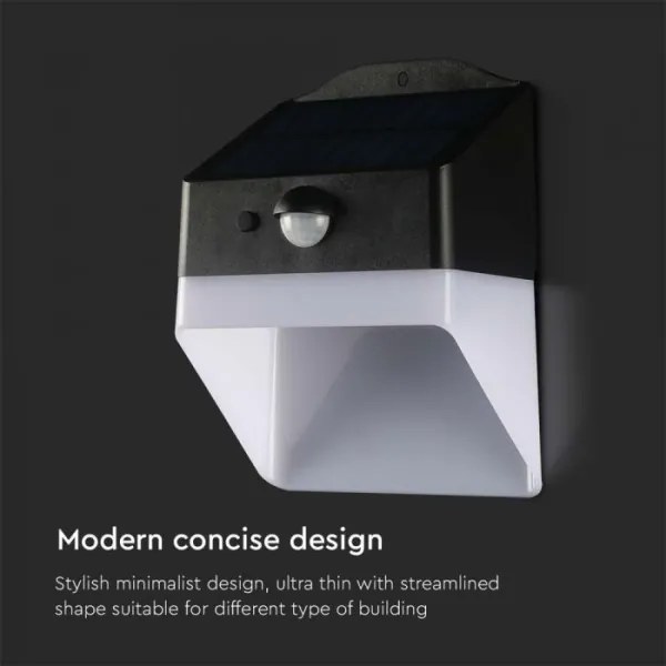 Lampada solare da parete LED con sensore LED/2W/3,7V 4000K IP65 1200 mAh