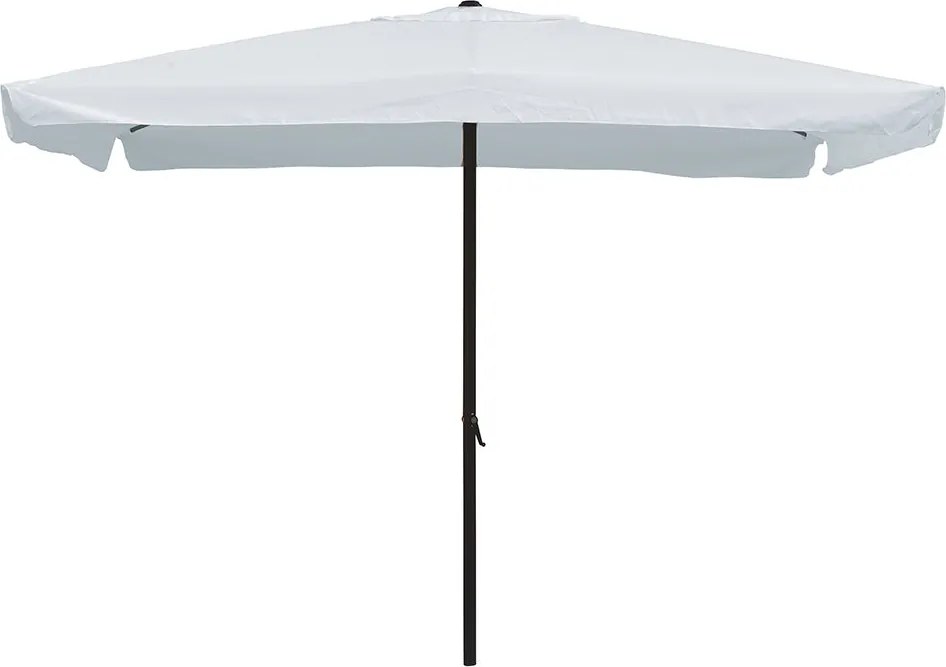 Ombrellone Rettangolare da Giardino 2x3 m Palo Ø48 mm Struttura in Acciaio Esterno Bianco...