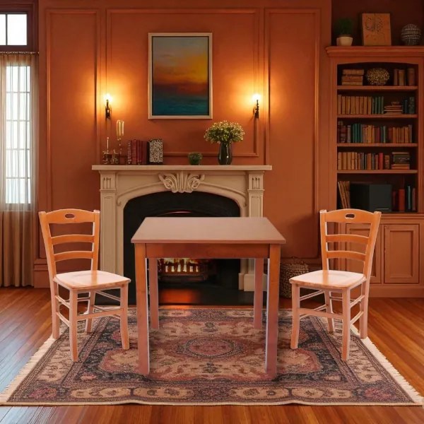 Sedia da cucina con seduta legno LOIRE Ciliegio SET 2 PZ