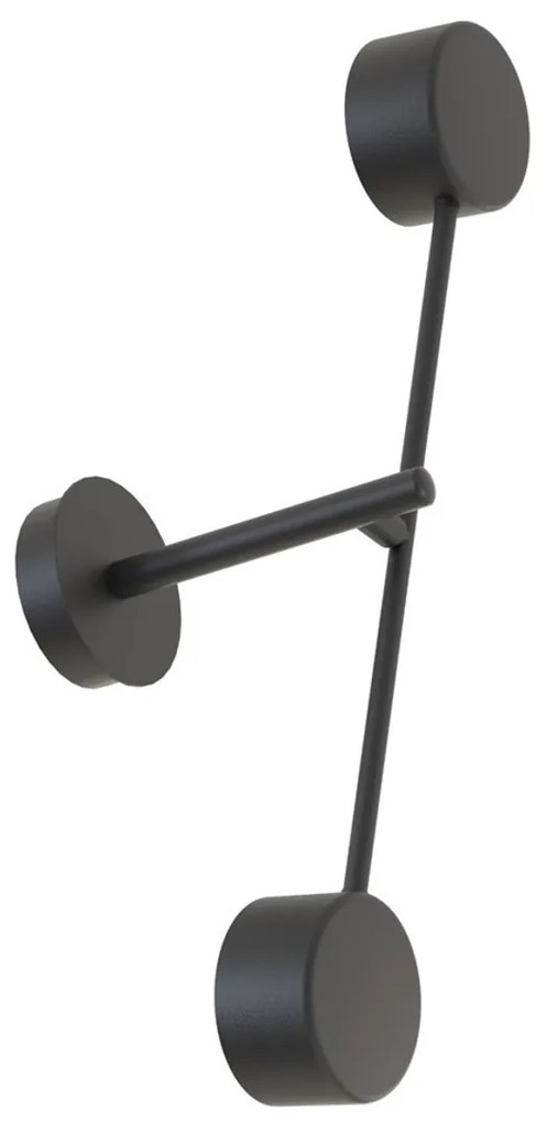 Lampada da parete in acciaio NATSU K2 nero 2xGX53