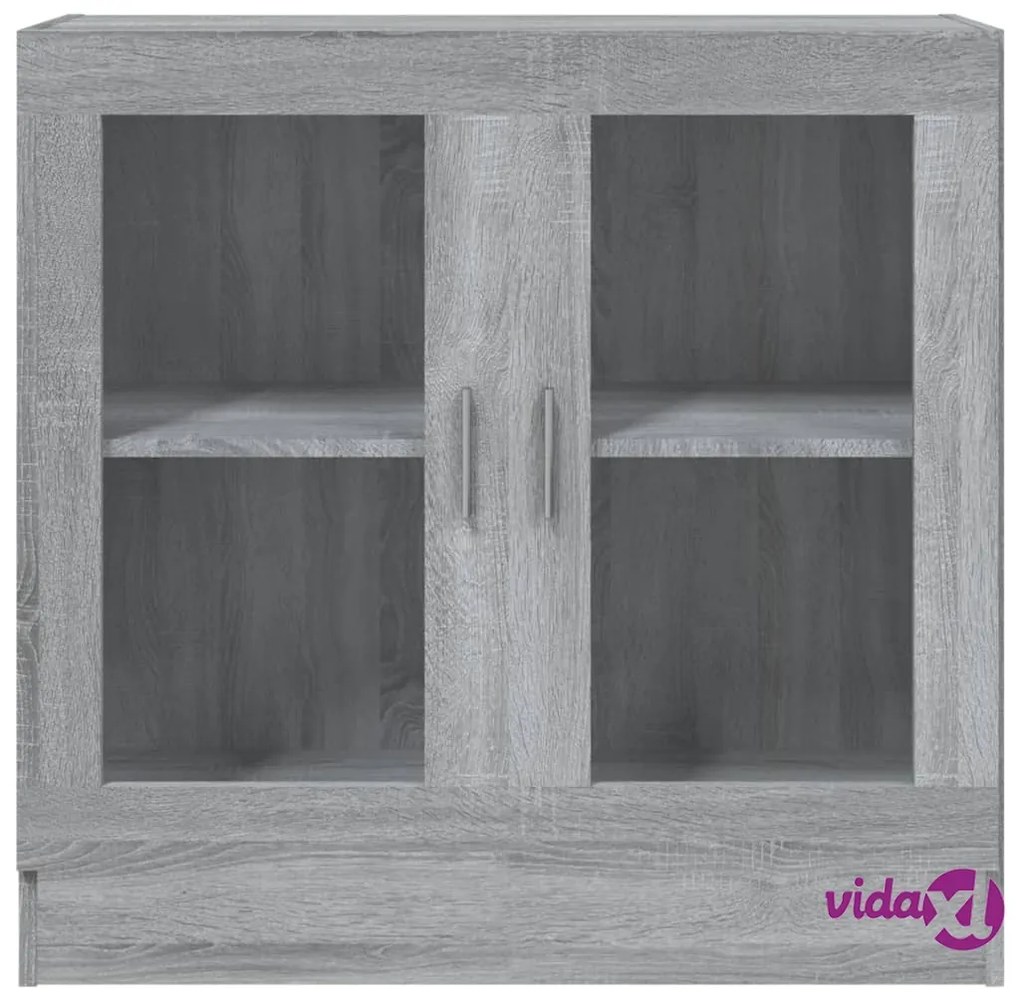 vidaXL Mobile Vetrina Grigio Sonoma 82,5x30,5x80 cm Legno Multistrato
