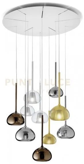 Beba lampadario a sospensione 10 luci -(3 veri piccoli trasparenti,...