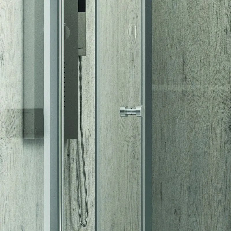 Box doccia 90x80cm porta 90cm a libro modello KM4000S - KAMALU