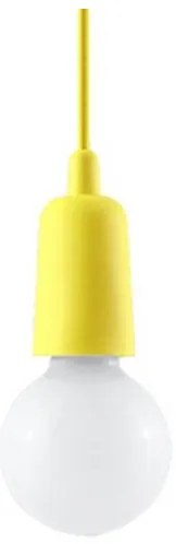 Lampadario a sospensione con filo DIEGO 1xE27/60W/230V giallo