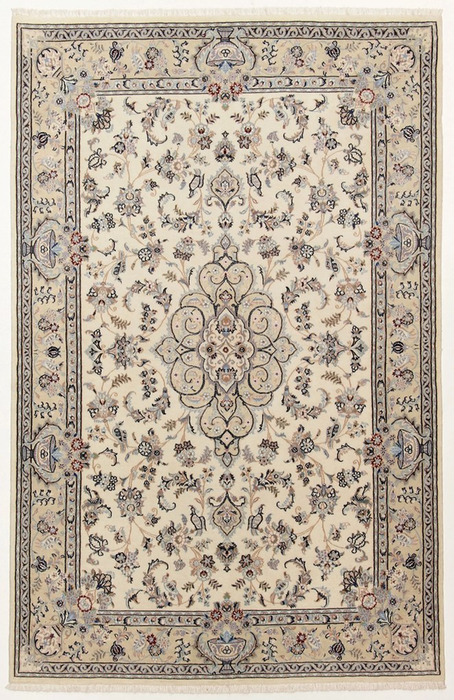 Isfahan Tappeto 140 x 210 (Iran) Annodato A Mano