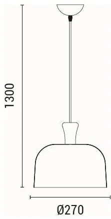 Lampadario a sospensione con filo 1xE27/15W/230V bianco diametro 27 cm