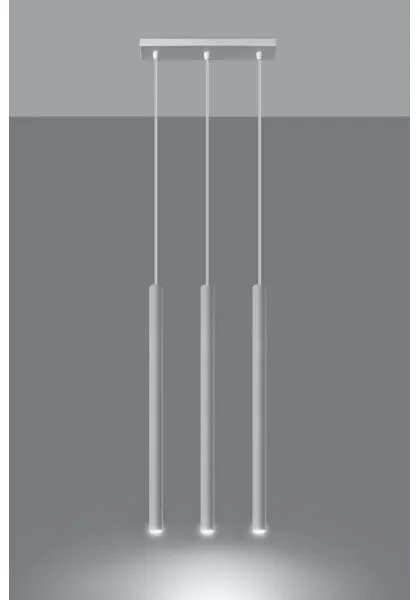 Sollux SL.0466 - Lampadario a sospensione con filo PASTELO 3xG9/8W/230V bianco