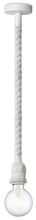 Lampadario a sospensione con filo LEONARDO ROPE 1xE27/10W/230V bianco