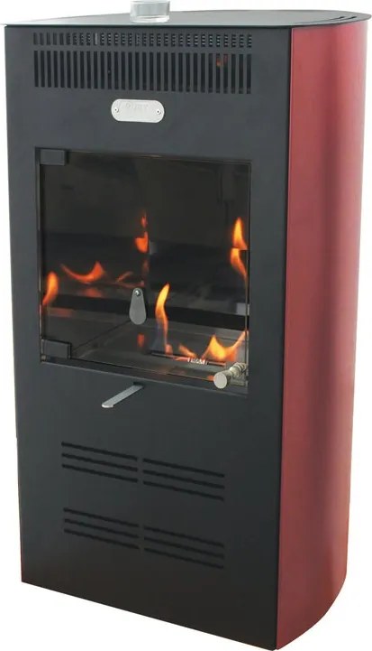 Stufa a bioetanolo in acciaio bordeaux 3 Kw 2 l H75 x P36 x L47 cm RUBY Elegance