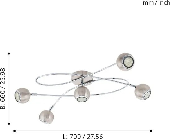 Eglo 94251 - Faretto LED LOCANDA 5xGU10-LED/3W/230V