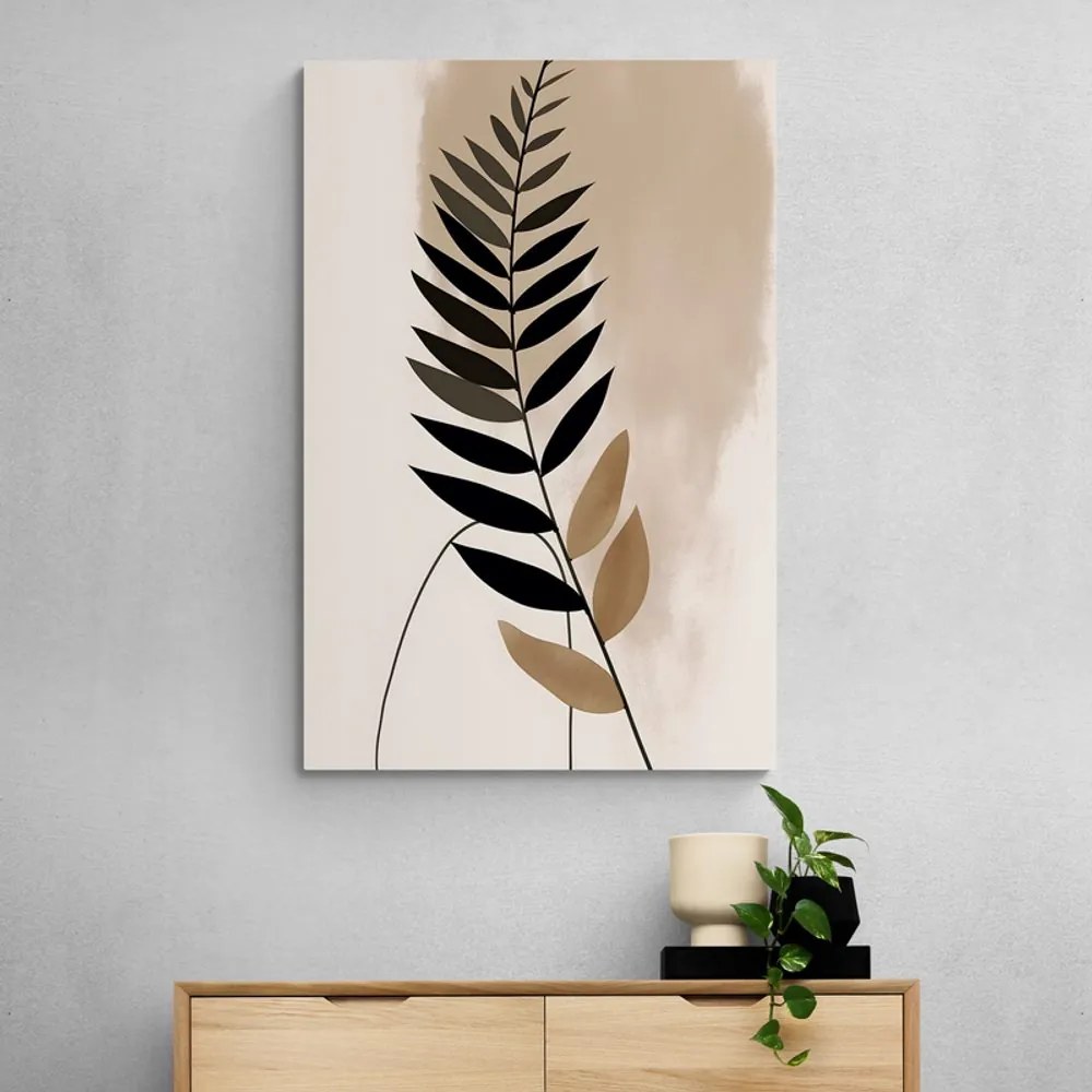 Quadro su tela – Forme botaniche astratte felce