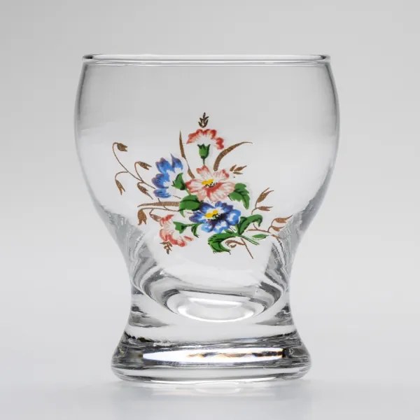 Set 6x bicchiere da liquore limpido - motivo floreale n3