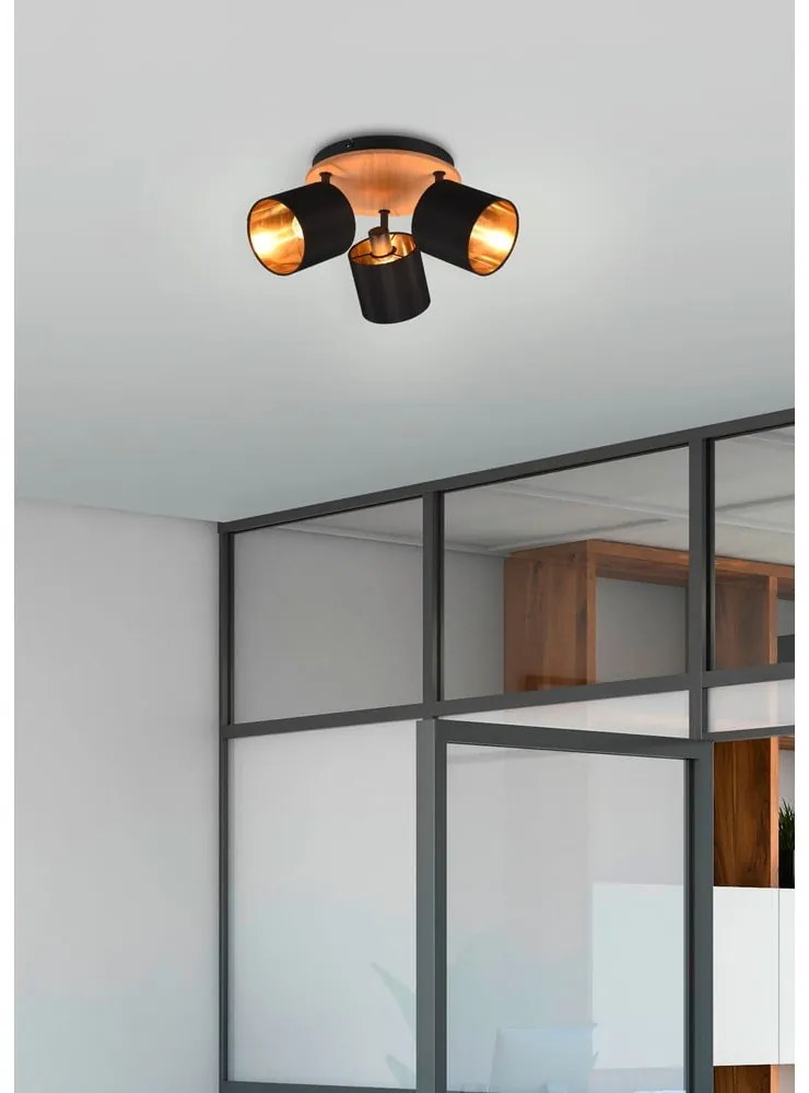 Faretto nero/di colore naturale ø 12 cm Tommy – Reality