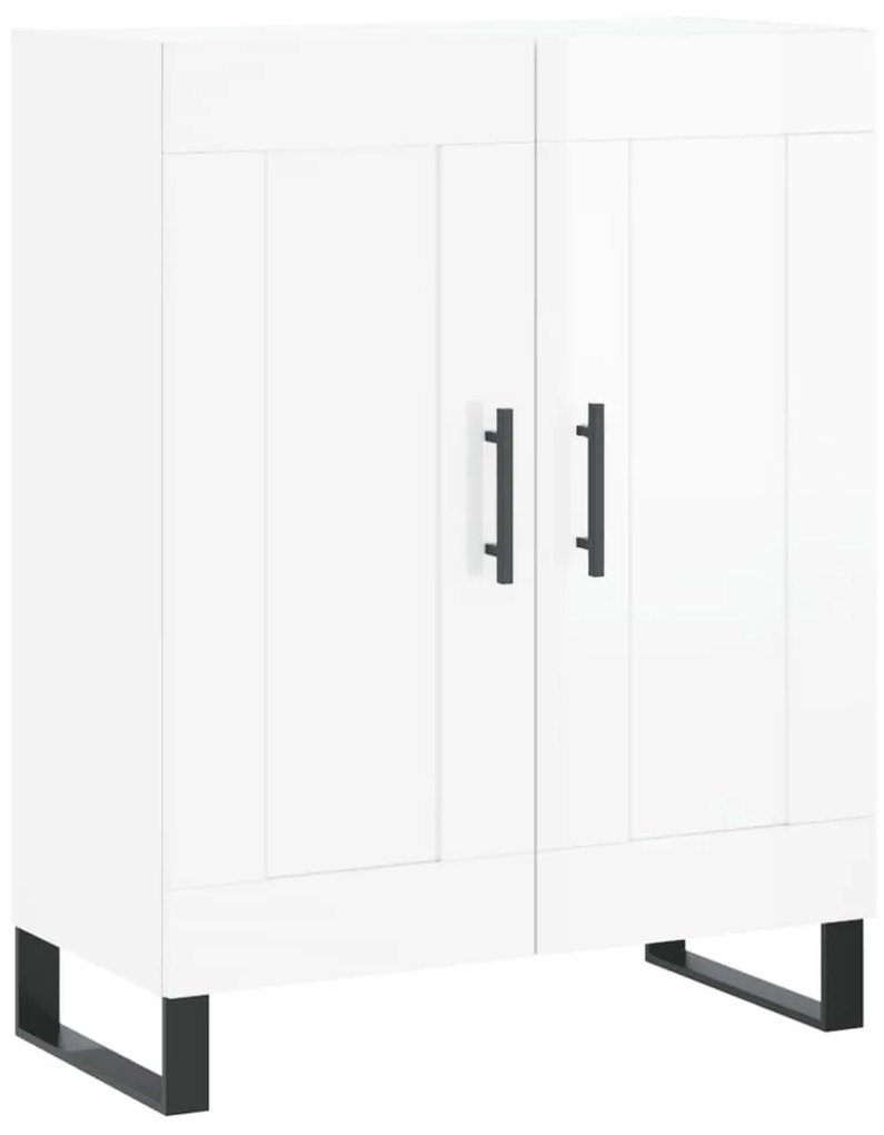 Credenza 69,5x34x90 cm in legno multistrato bianco lucido