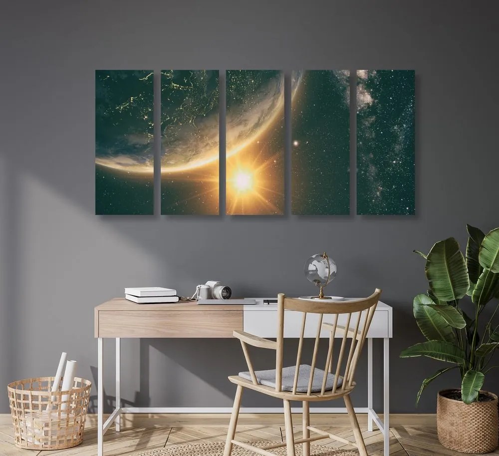 Quadri 5 pezzi – Vista dallo spazio