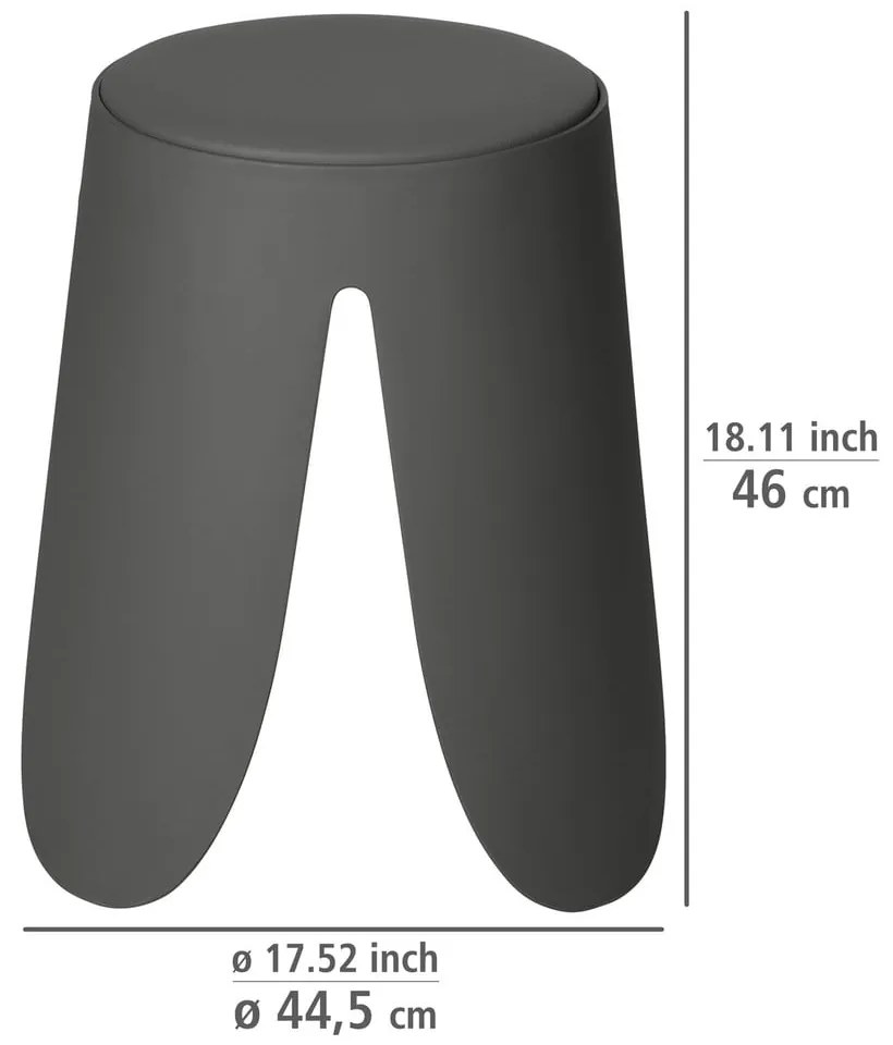 Sedia in plastica antracite Comiso - Wenko