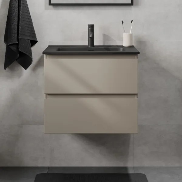 Mobile da bagno con lavabo CONOR 61 cm Marakesh/nero