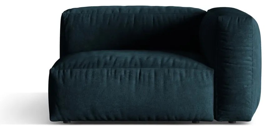 Parte divano componibile blu scuro (con penisola a destra) con rivestimento in velluto Martina – Micadoni