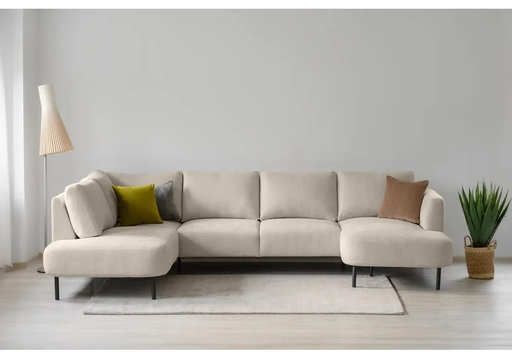 Divano angolare beige (con penisola a sinistra/a forma di "U") Hero – Scandic
