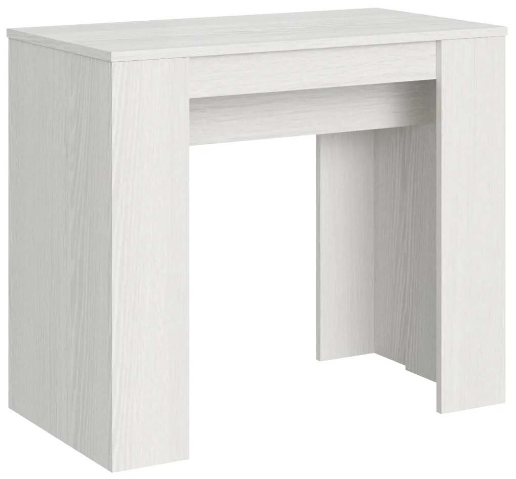 Consolle Estensibile Basic in Varie Dimensioni, 90x40/308 / Bianco Frassino