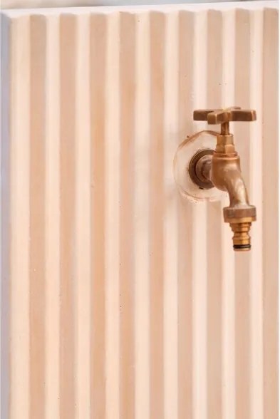 Fontana Da Giardino Moderna A Parete 38x38x79 Kora Grigia Kam