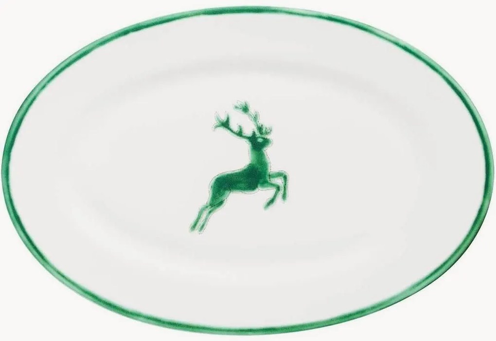 Piatto da portata fatto a mano Grüner Hirsch